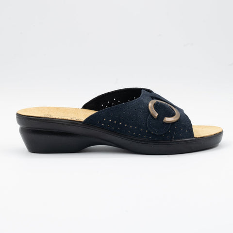 CIABATTA IN PELLE CON VELCRO REGOLABILE